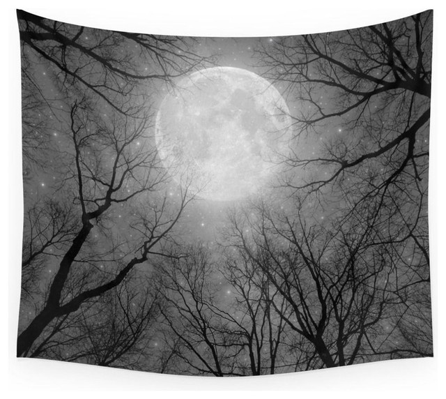 Society6 May It Be A Light Dark Forest Moon Wall Tapestry