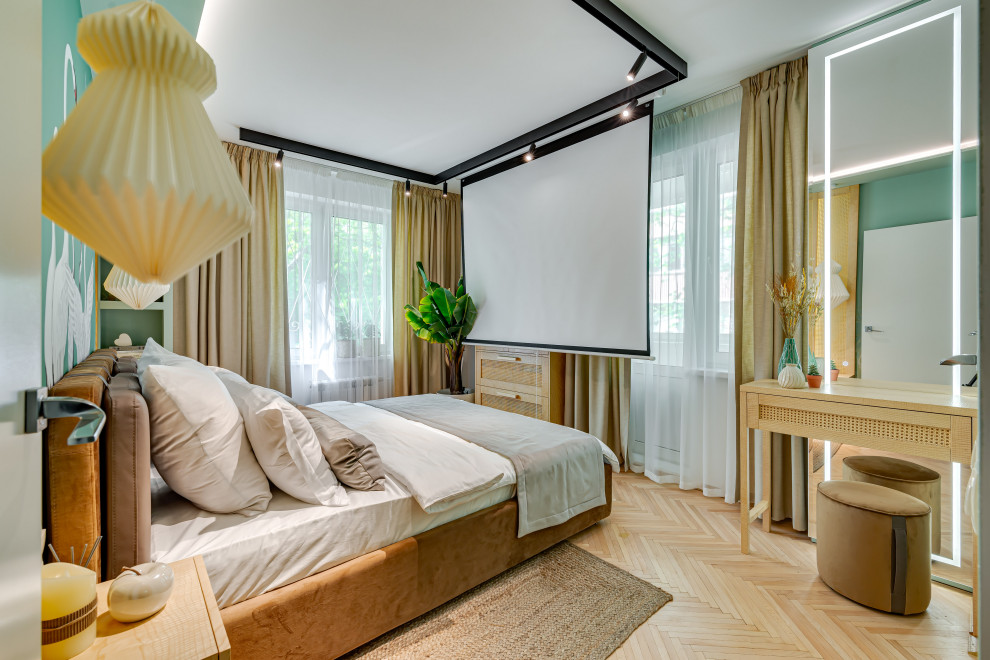 Спальня с журавлями