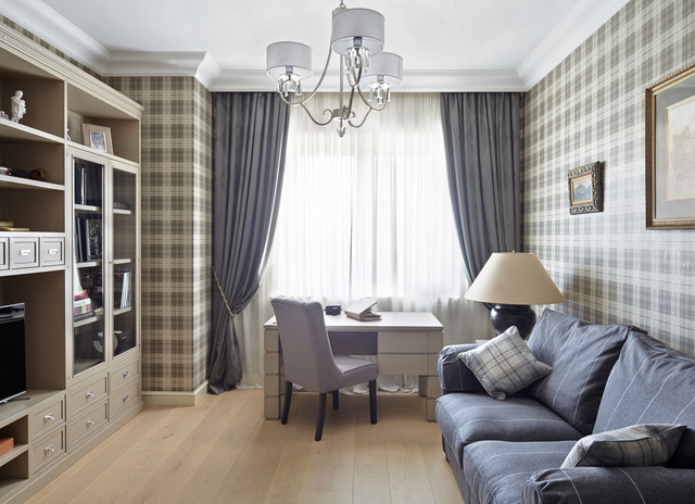 ул. Академика Пилюгина traditional-home-office-and-library