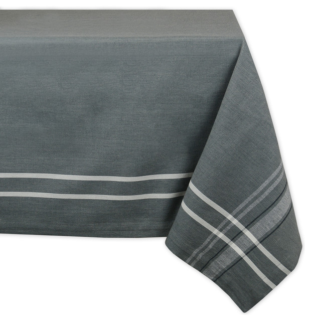 DII Gray French Chambray Tablecloth 60"x84"