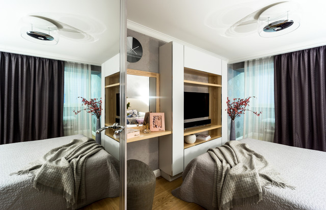 Секретные приёмы оформления небольших квартир modern-schlafzimmer