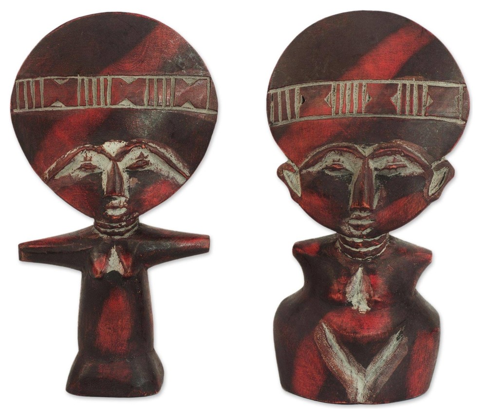 Handmade Twins Wood Fertility Dolls, Pair, Ghana - Tropical - Decorative  Objects And Figurines - by NOVICA | Houzz