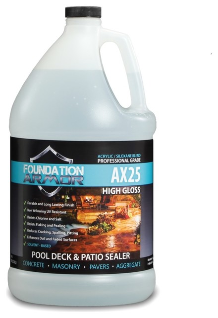 AX25 Siloxane Infused High Gloss Acrylic Concrete and Paver Sealer, 1 Gallon