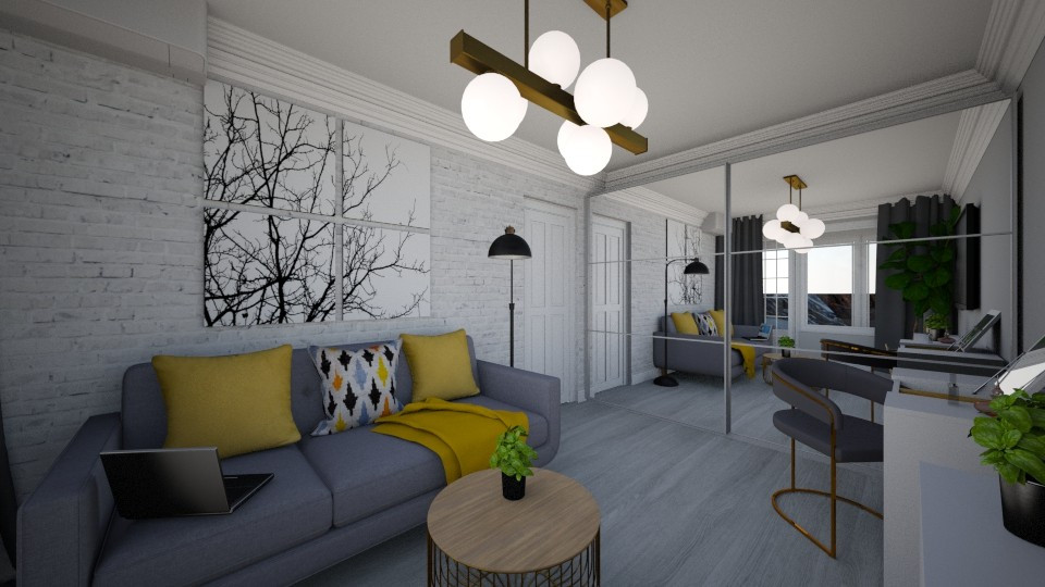 Новостройка гостиная сканди