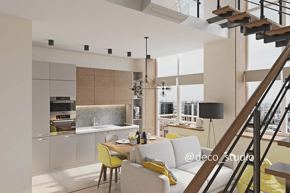 Дизайн двухуровневой квартиры Гринвиль