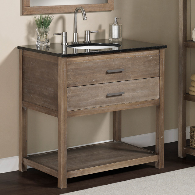 Elements 36 Inch Granite Top Single Sink Bathroom Vanity Elements 36 Inch Granite Top Single Sink Bathroom Vanity