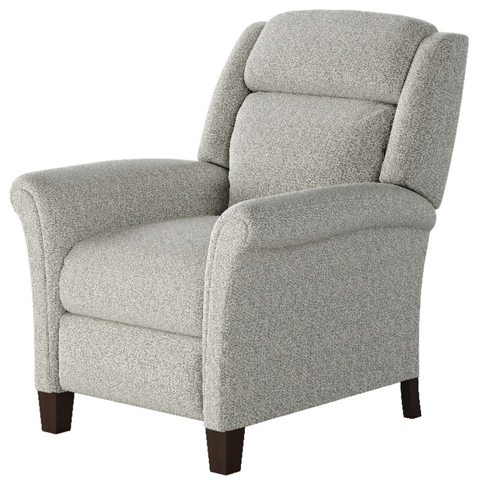 Southern Motion Pow Wow 34" Push Back HiLeg Fabric Recliner in Green