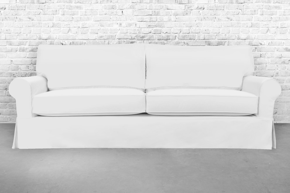 Sandy Slipcovered Sofa in White Farmhouse Charm Farmhouse Los