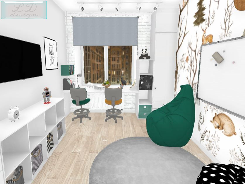 Детская комната 17 кв.м в Санкт-Петербурге