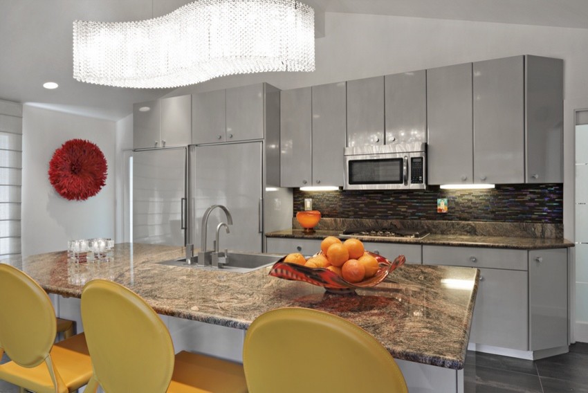 Photo of a beach style kitchen in New York.