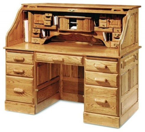 Haugen Americana Oak Deluxe Roll Top Desk Traditional Desks And Haugen Americana Oak Deluxe Roll Top Desk