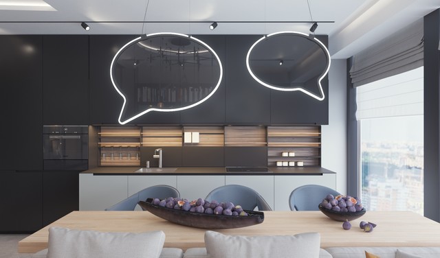 Modern apartment 60 m2 modern-kitchen