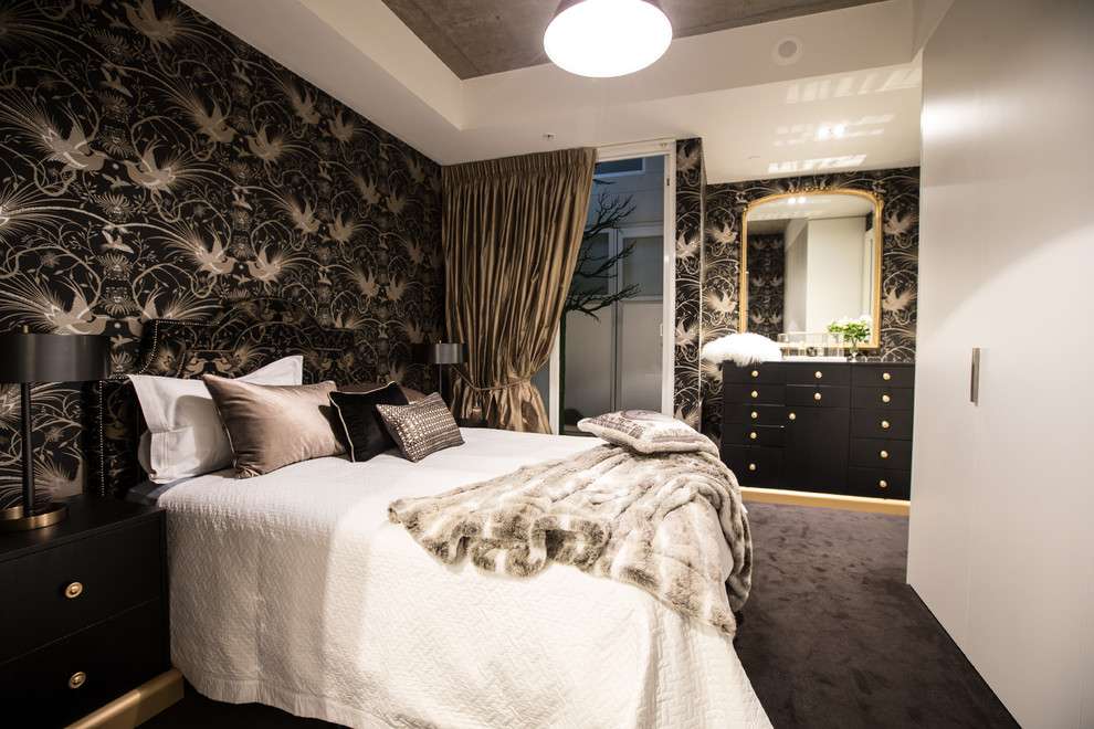 This is an example of an eclectic bedroom in Melbourne.