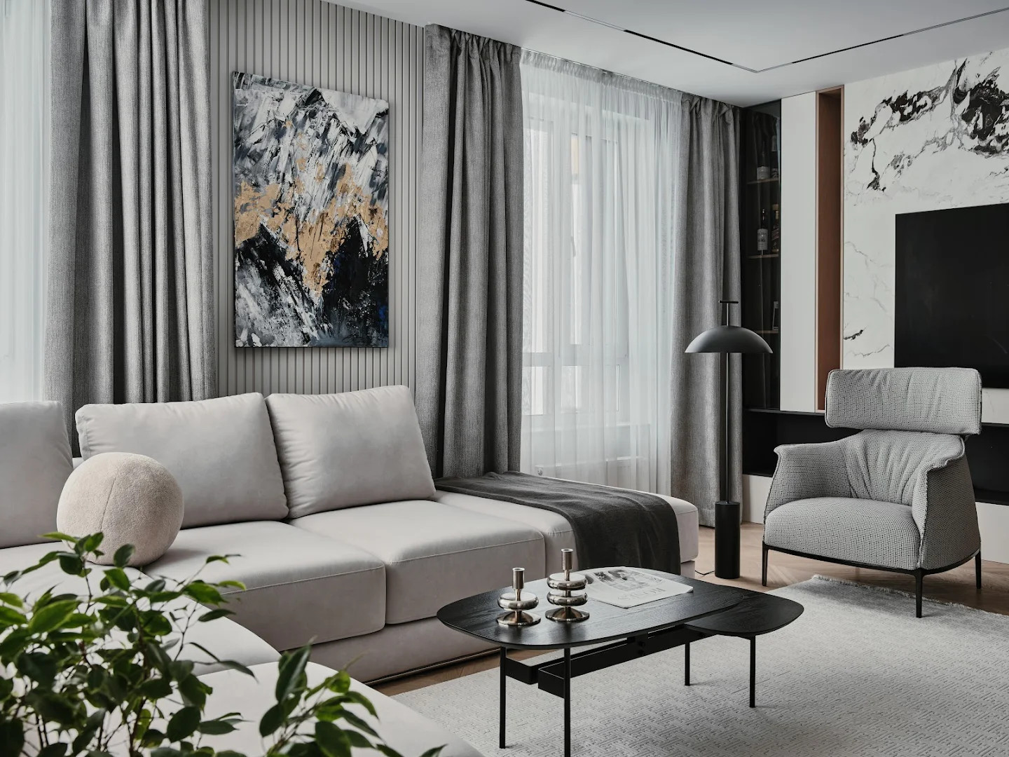 Дизайна-проект кухни гостиной ЖК "Две эпохи"