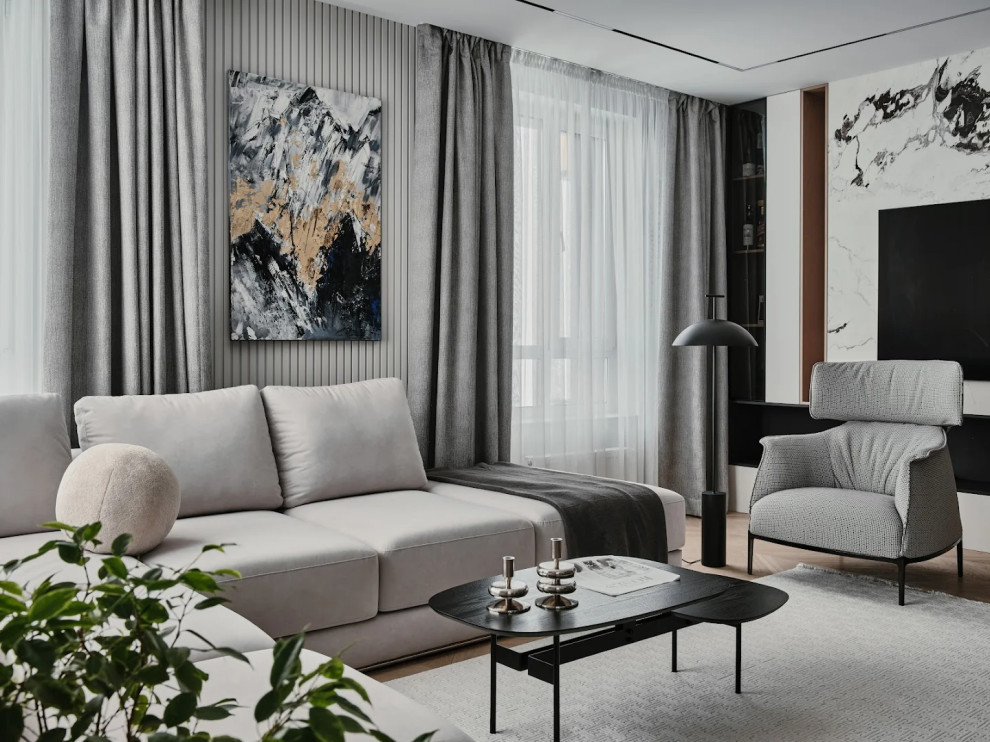 Дизайна-проект кухни гостиной ЖК "Две эпохи"