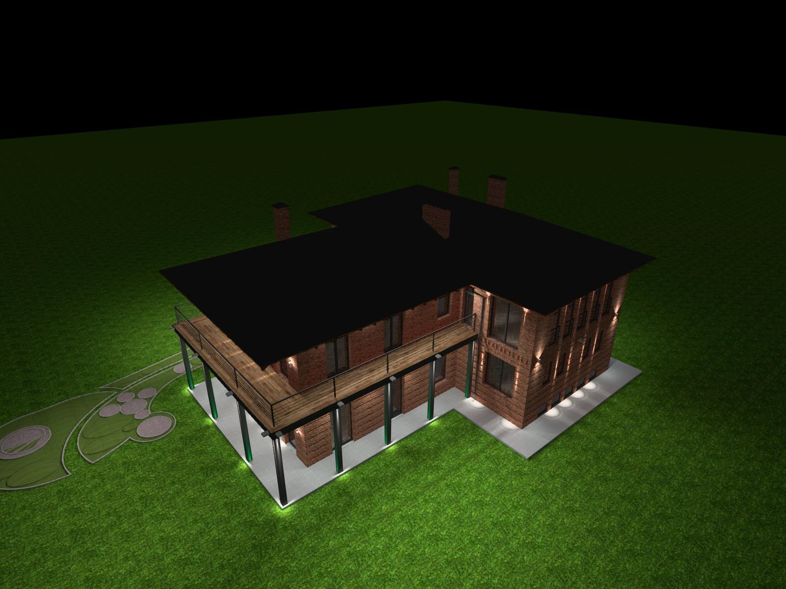 Освещение загородного дома