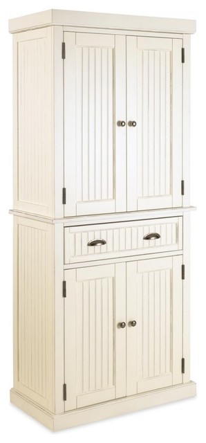 Home Styles Nantucket Pantry In Distressed White Finish