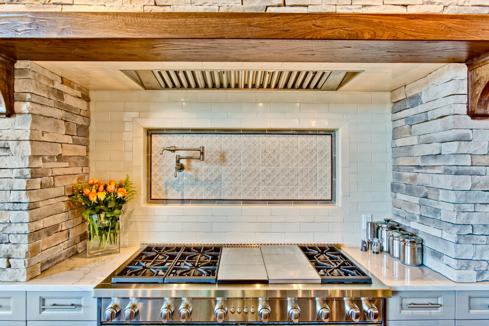 Transitional kitchen photo in Denver