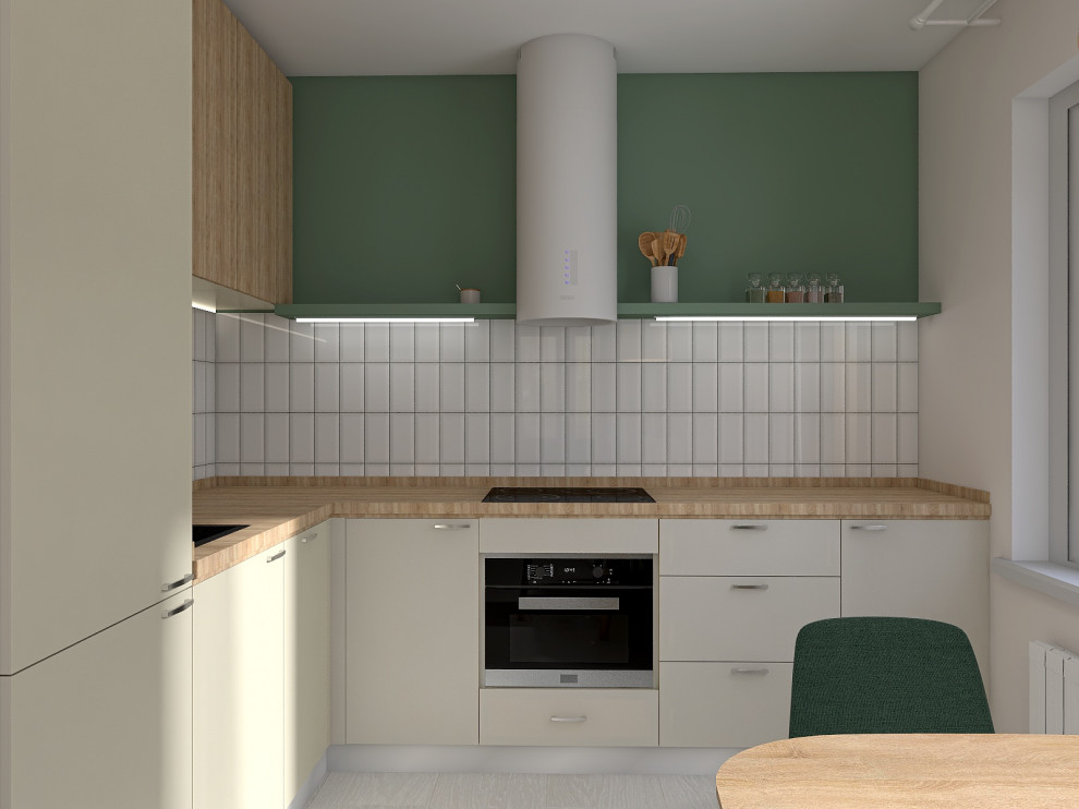 Кухня-гостиная в ЖК "Юнтолово"