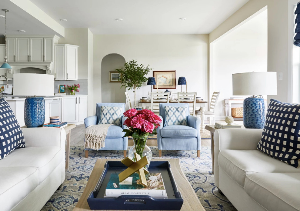 Living room - coastal living room idea in Wilmington