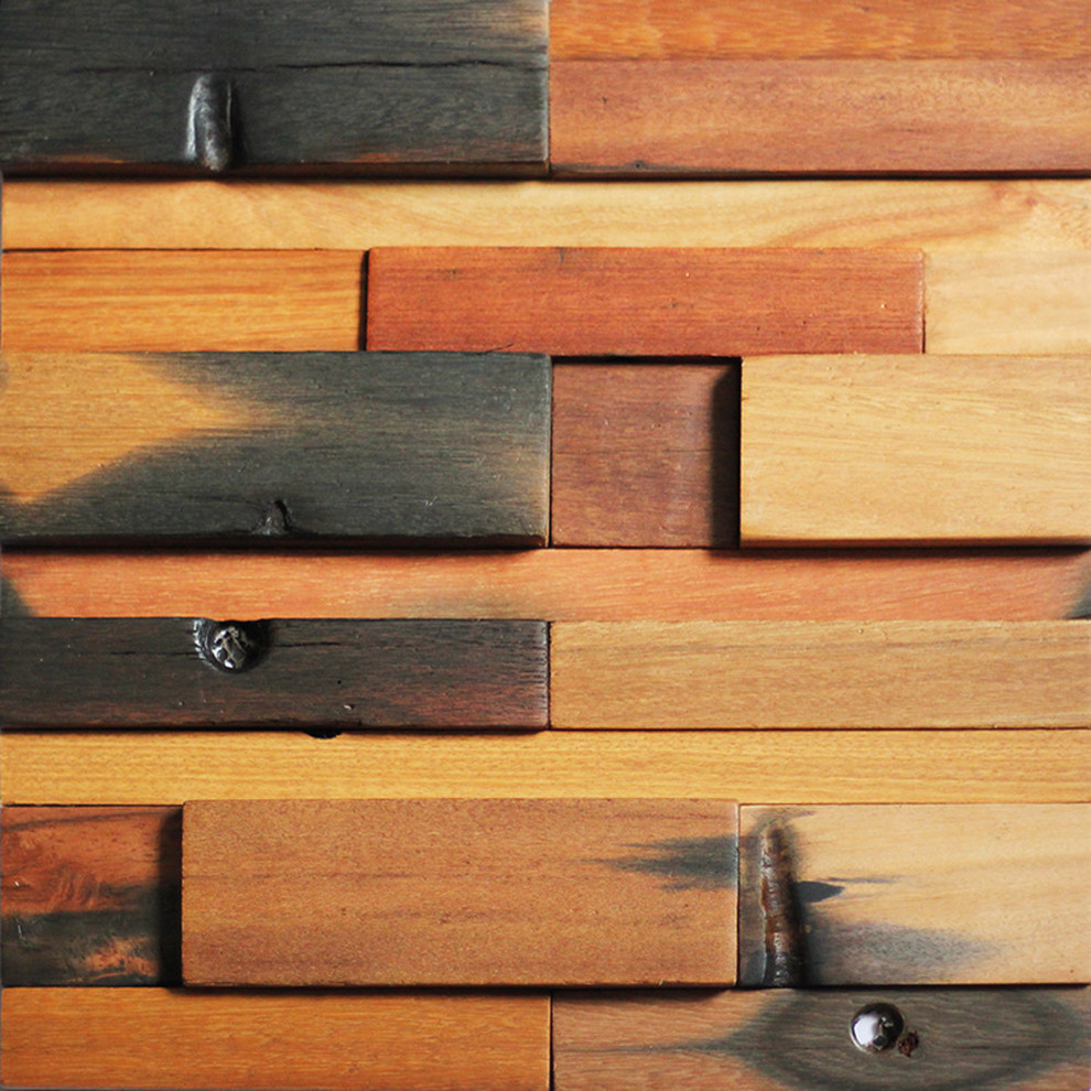 12 X12 Reclaimed Wood Wall Panels Handcrafted Art Set Of 11