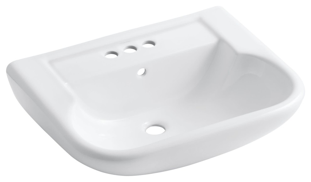 Sterling 446424 Southampton 23-3/8" Pedestal Bathroom Sink With - White