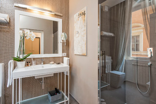 Bagno Con Doccia Mosaico.Bagno Con Piastrelle A Mosaico Foto Idee Arredamento Settembre 2020 Houzz It