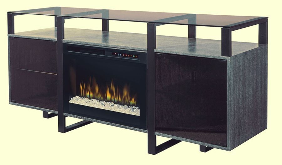 Dimplex Milo Gds26g8 1831rc Media Console Fireplace In Rift Grey