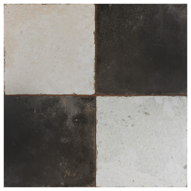 SomerTile 17.75"x17.75" Kings Ceramic Floor/Wall Tile, Damero