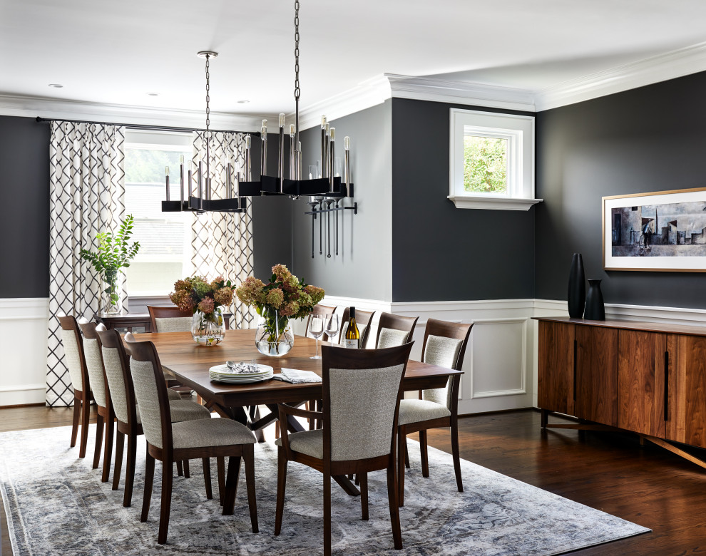 Inspiration for a transitional dining room in DC Metro.