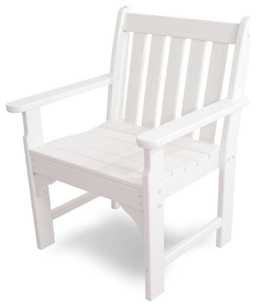 Polywood Vineyard Garden Arm Chair, White