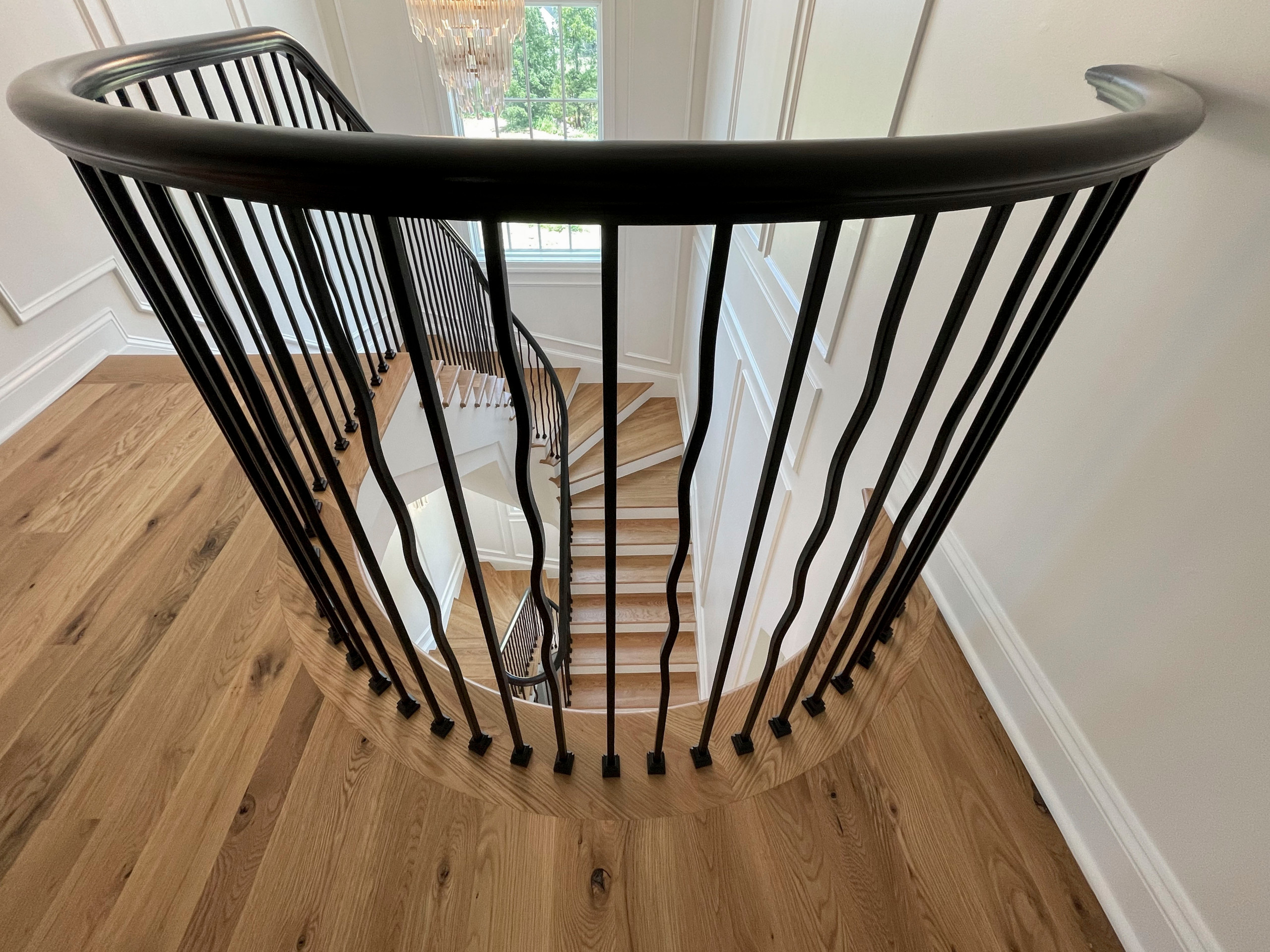 106_Modern Balustrade System Meets Traditional Winding Stairs, Aldie VA  20105