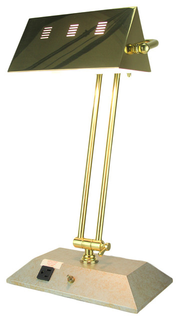 bankers lamp brass