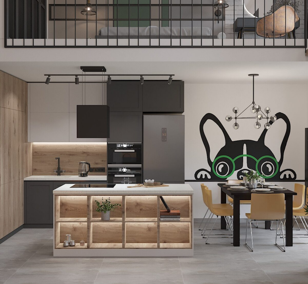 Дизайн-проект двухуровневой квартиры, площадью 98,6 м2 в г. Томск, Северный парк