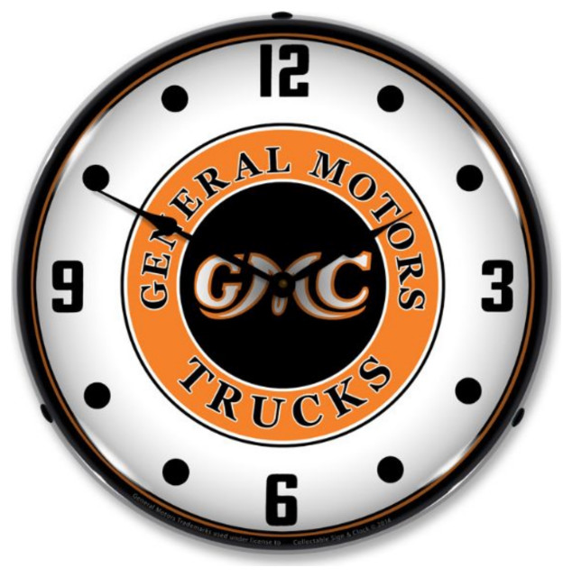 GM1411562 GMC Trucks Vintage Clock Midcentury Wall Clocks by