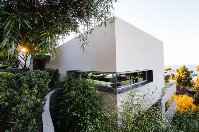 La Jolla Contemporary trendy-hus-og-facade