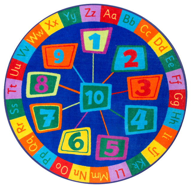 Number Circles Area Rug Contemporary Kids Rugs by nuLOOM