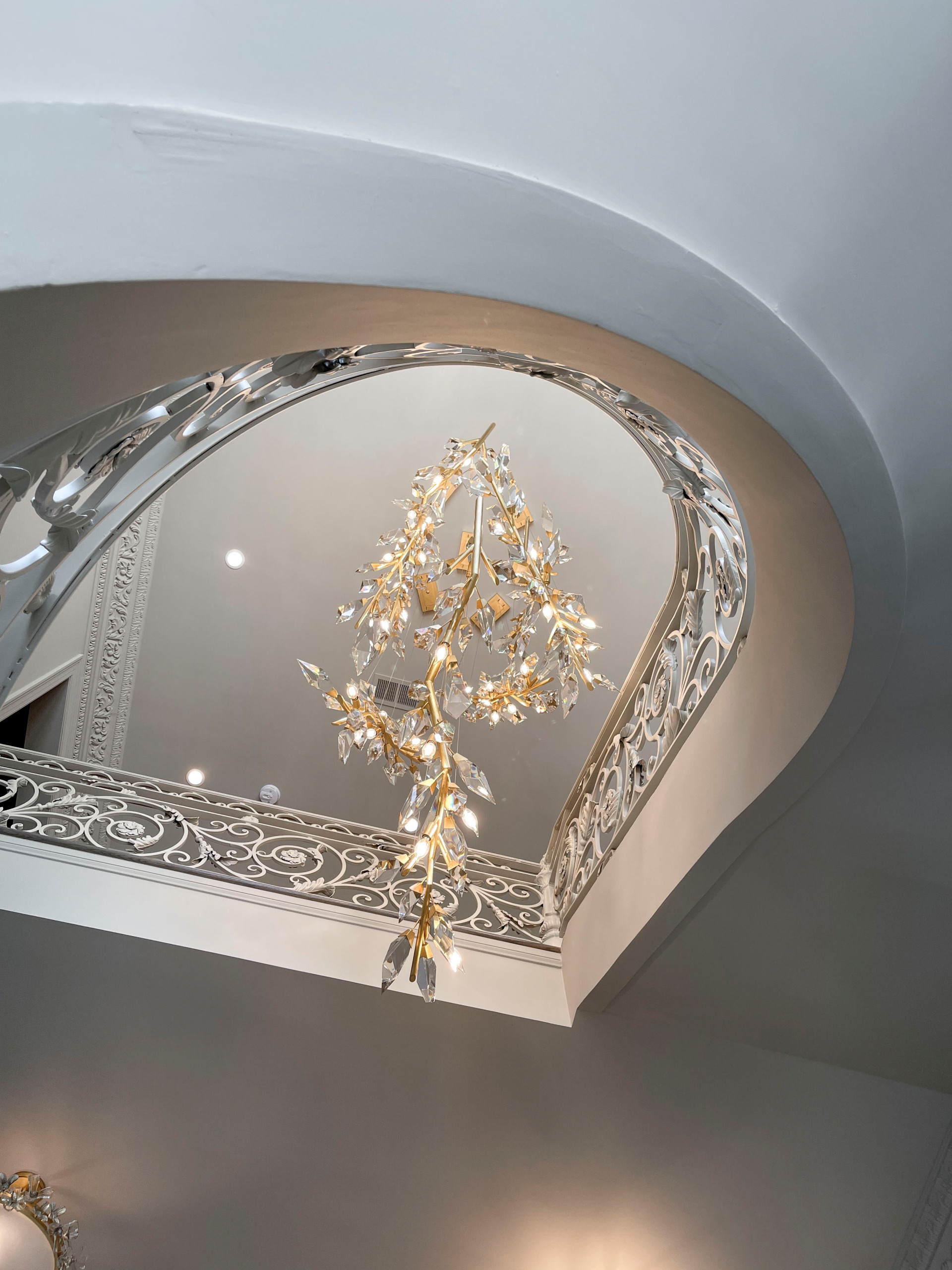 104_Curved Staircases in 18th Century French Inspired Mansion, Mclean VA 22101