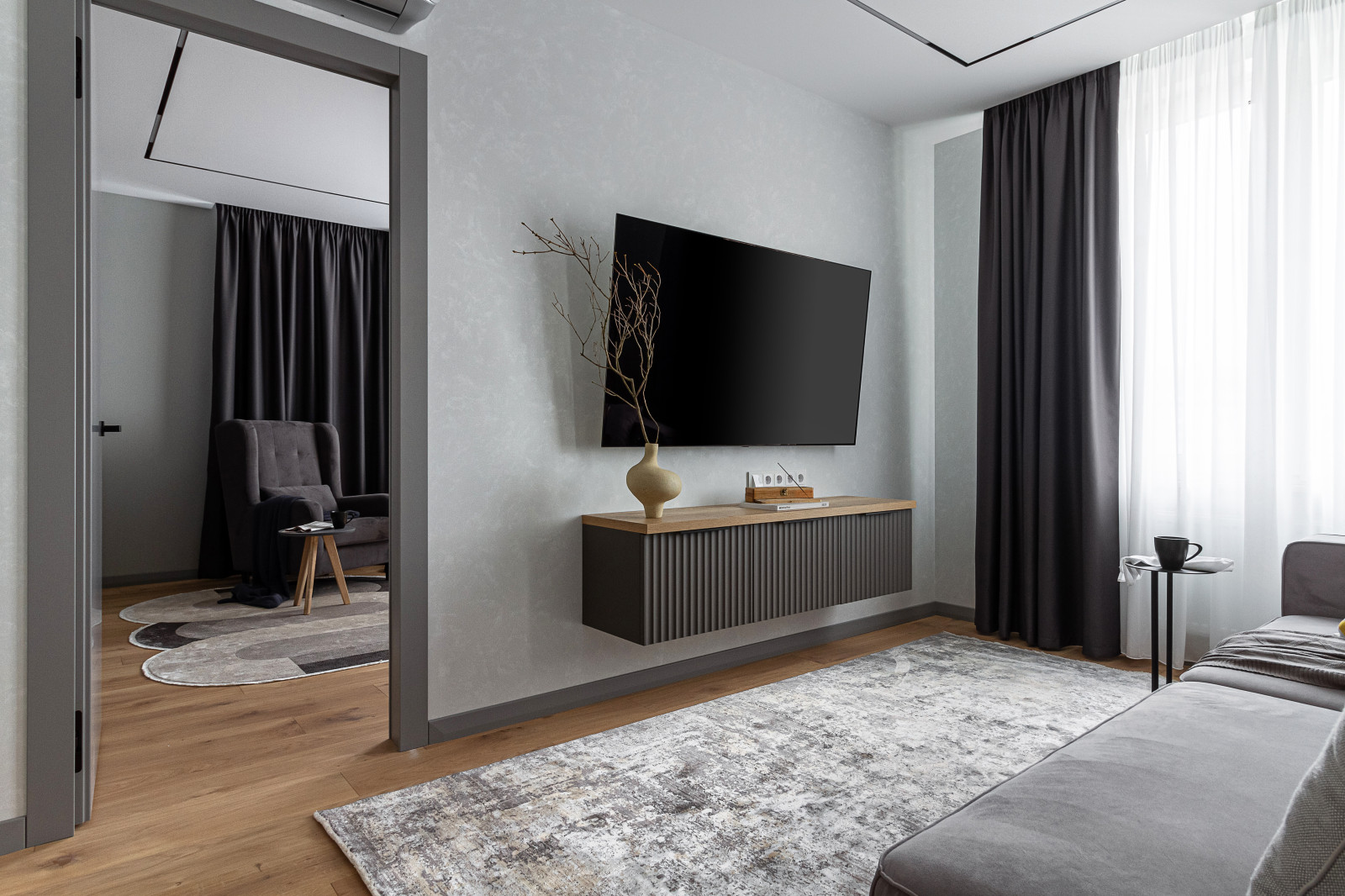 Дизайн проект для молодого человека, который предпочитает лаконичные интерьеры.