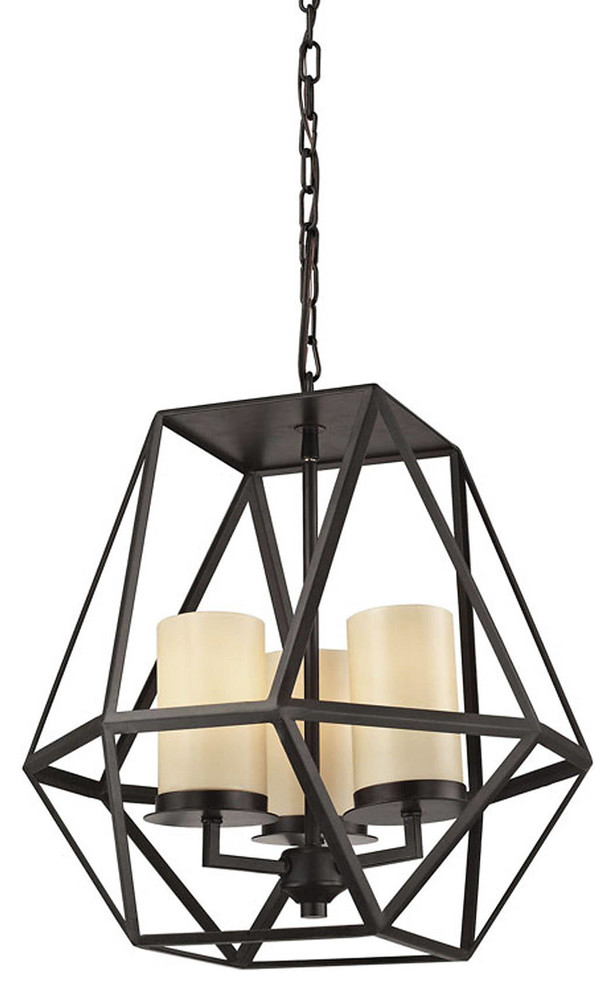 Elk Lighting Delaney 3 Light Pendant In Oil Rubbed Bronze Transitional Pendant Lighting by