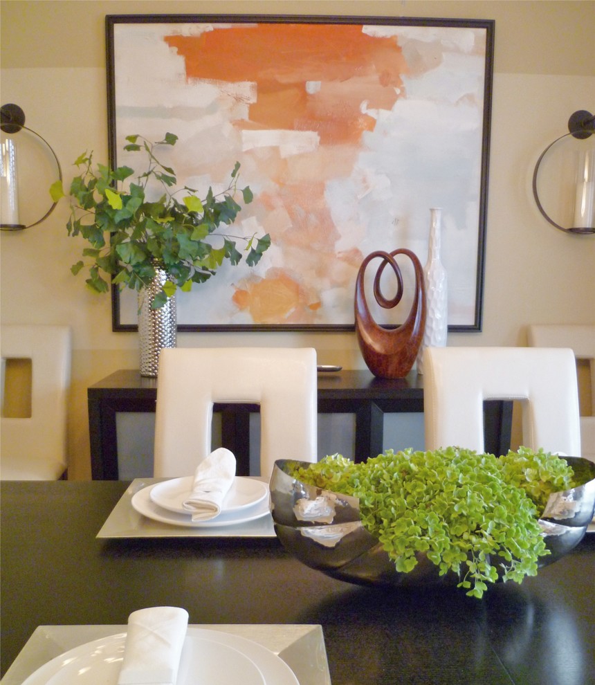Design ideas for a contemporary dining room in Minneapolis.