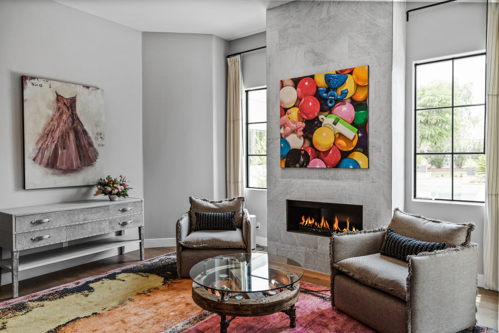 Inspiration for a transitional home design remodel in Phoenix