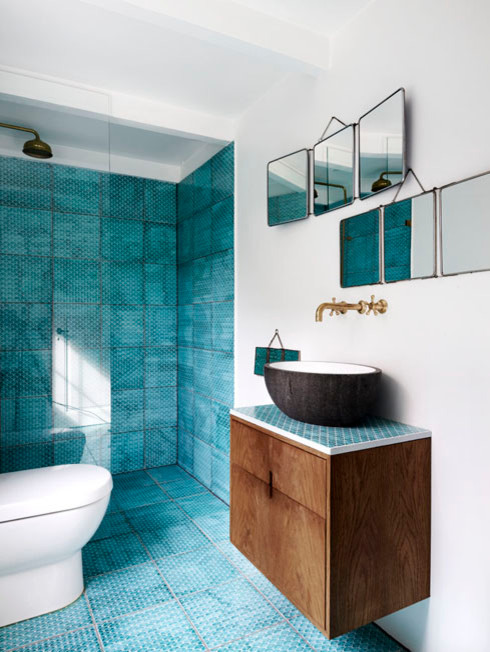Design ideas for an eclectic bathroom in Copenhagen.