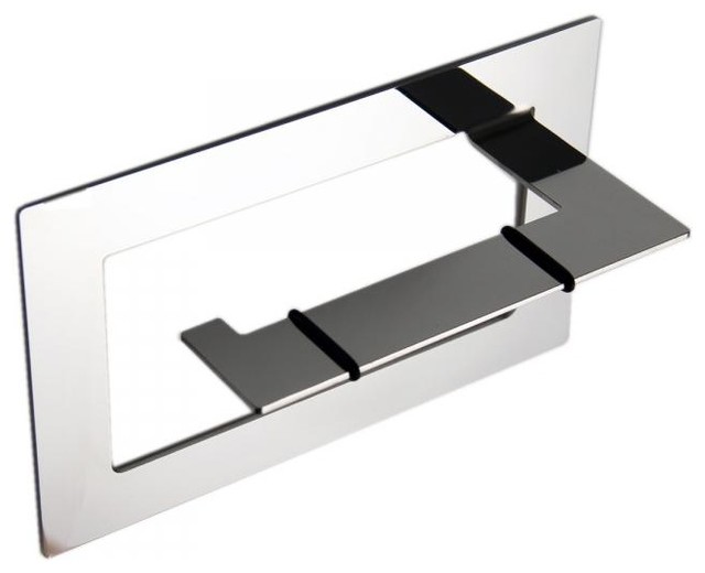 Self-Adhesive Toilet Roll Holder, Shiny Silver