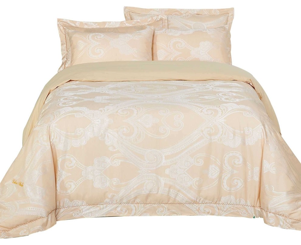 Dolce Mela Bedding Regal Luxury Jacquard Duvet Cover Set