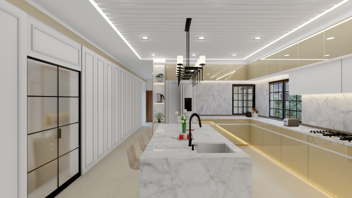 Bright Modern Kitchen with Organic Touches in Henley-on-Thames