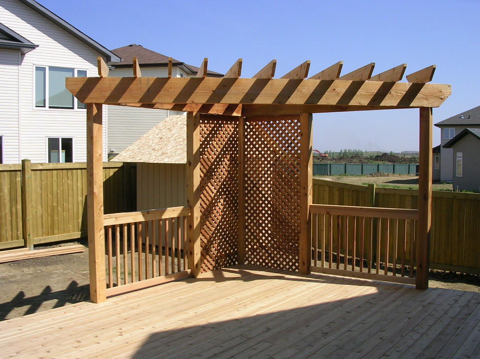 Traditional deck in Calgary.