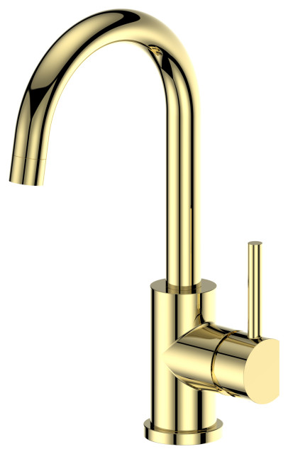 ZLINE Renoir Kitchen Faucet, Polished Gold - Contemporary - Kitchen ...