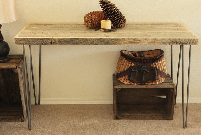Reclaimed Wood Tall Console Table