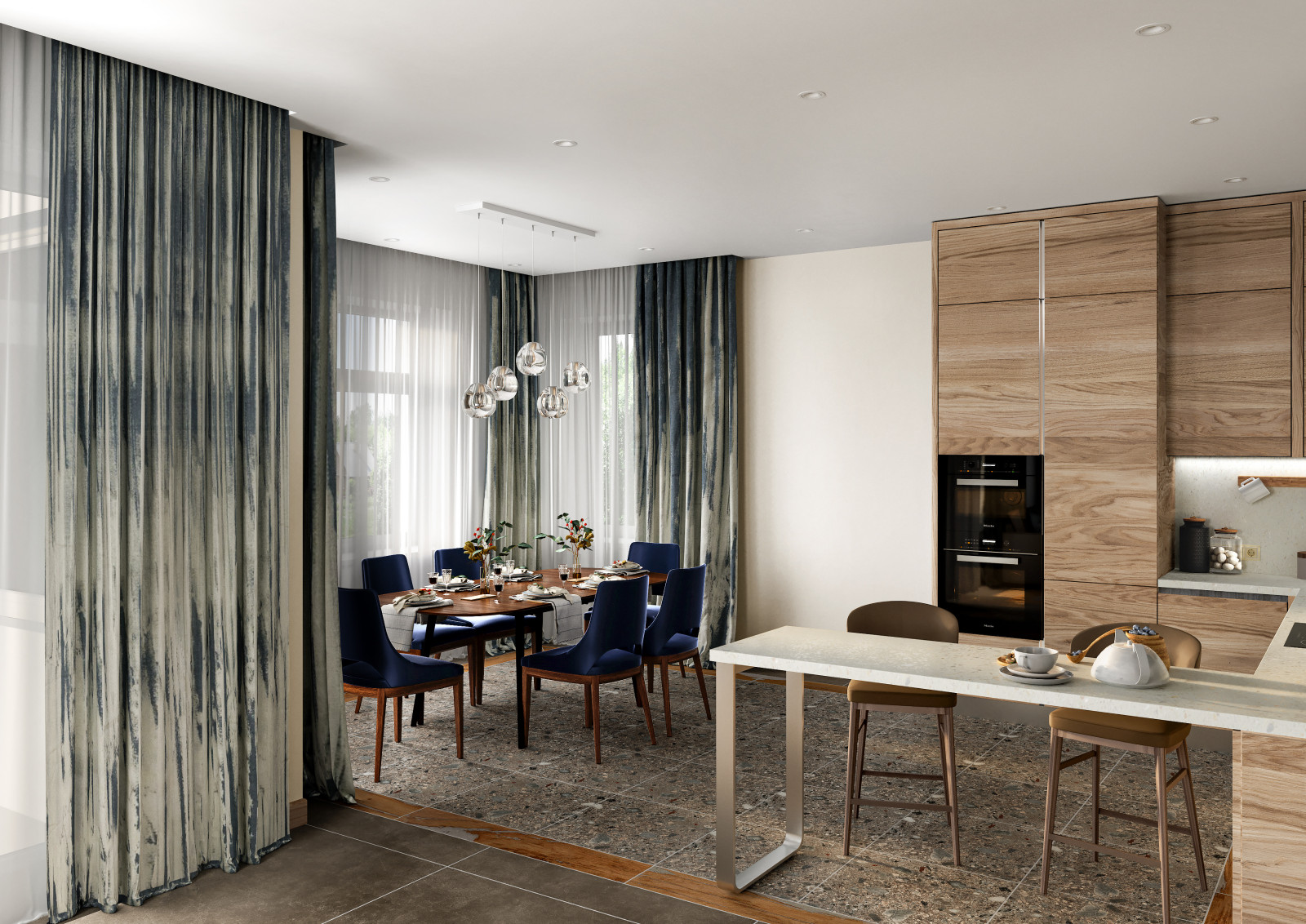 Дизайн загородного дома 200 кв.м.